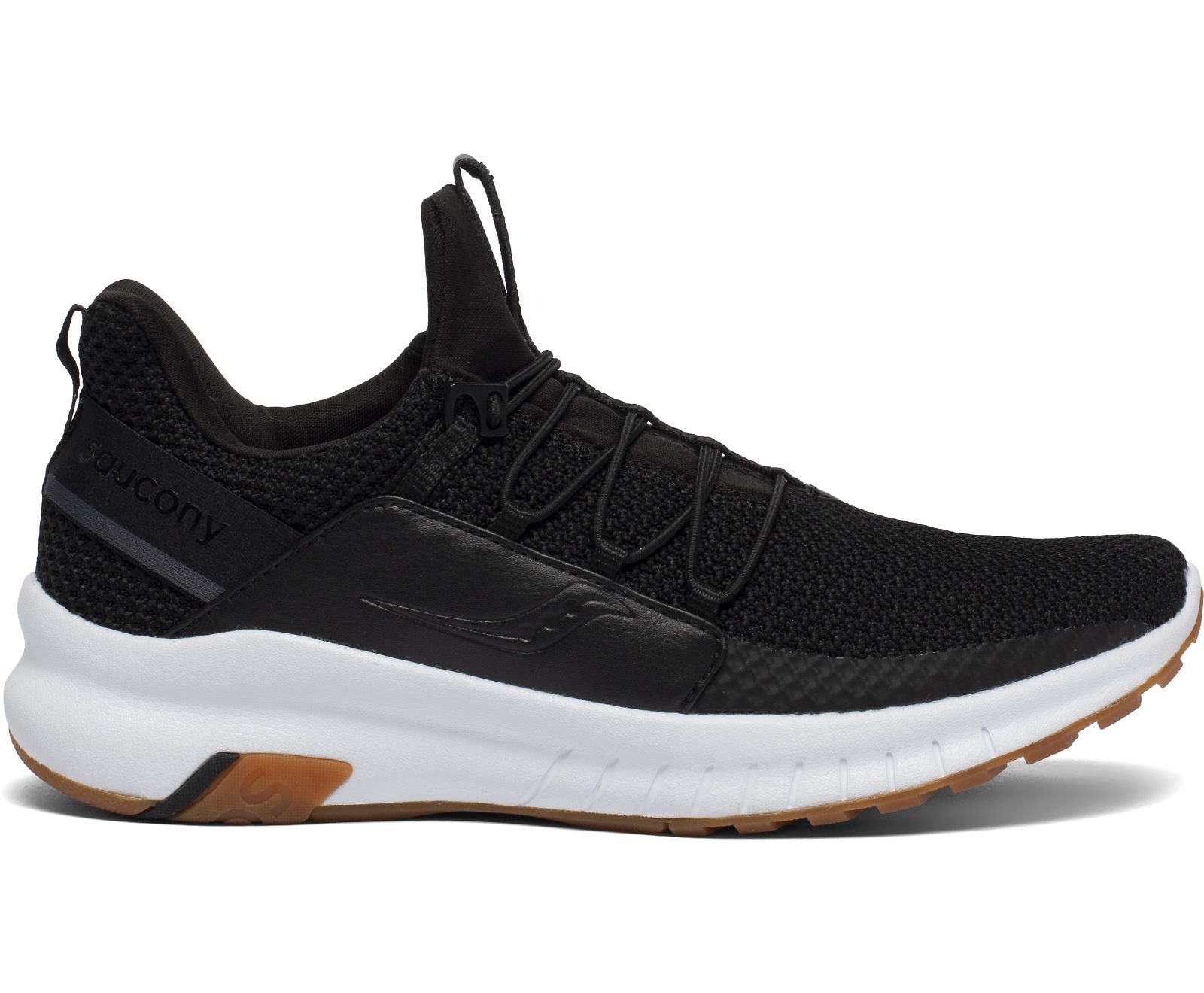 Women's Saucony Stretch & Go Glide Walking Shoes Black | Singapore 256CTVE